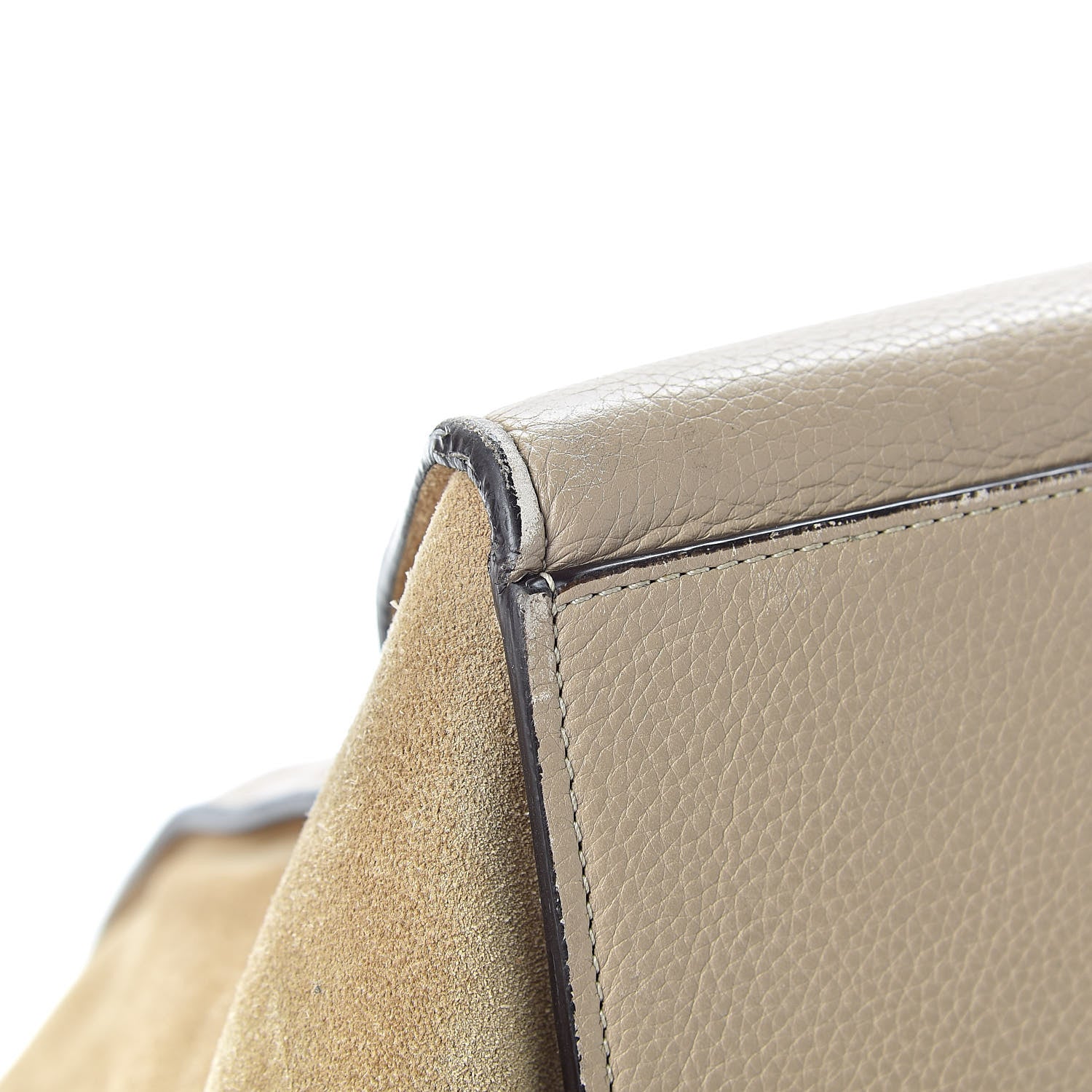 Celine Drummed Calfskin Suede Large Trapeze Dune 11 of 18