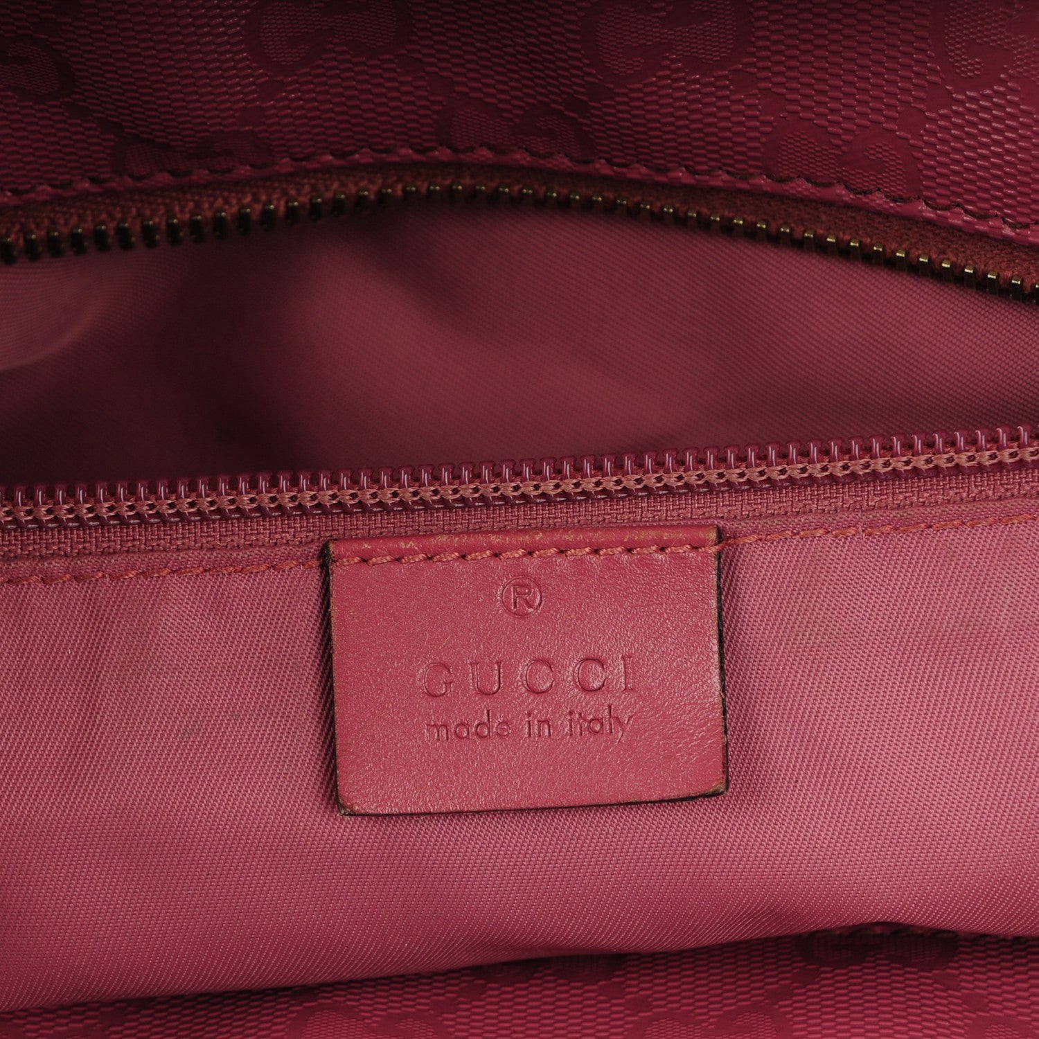Gucci Imprime Monogram Medium Zippered Shopping Tote Vintage Rose 5 of 11