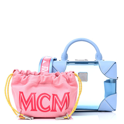 MCM Transparent Small E/W Soft Berlin Crossbody Hologram Blue Bell 1 of 12