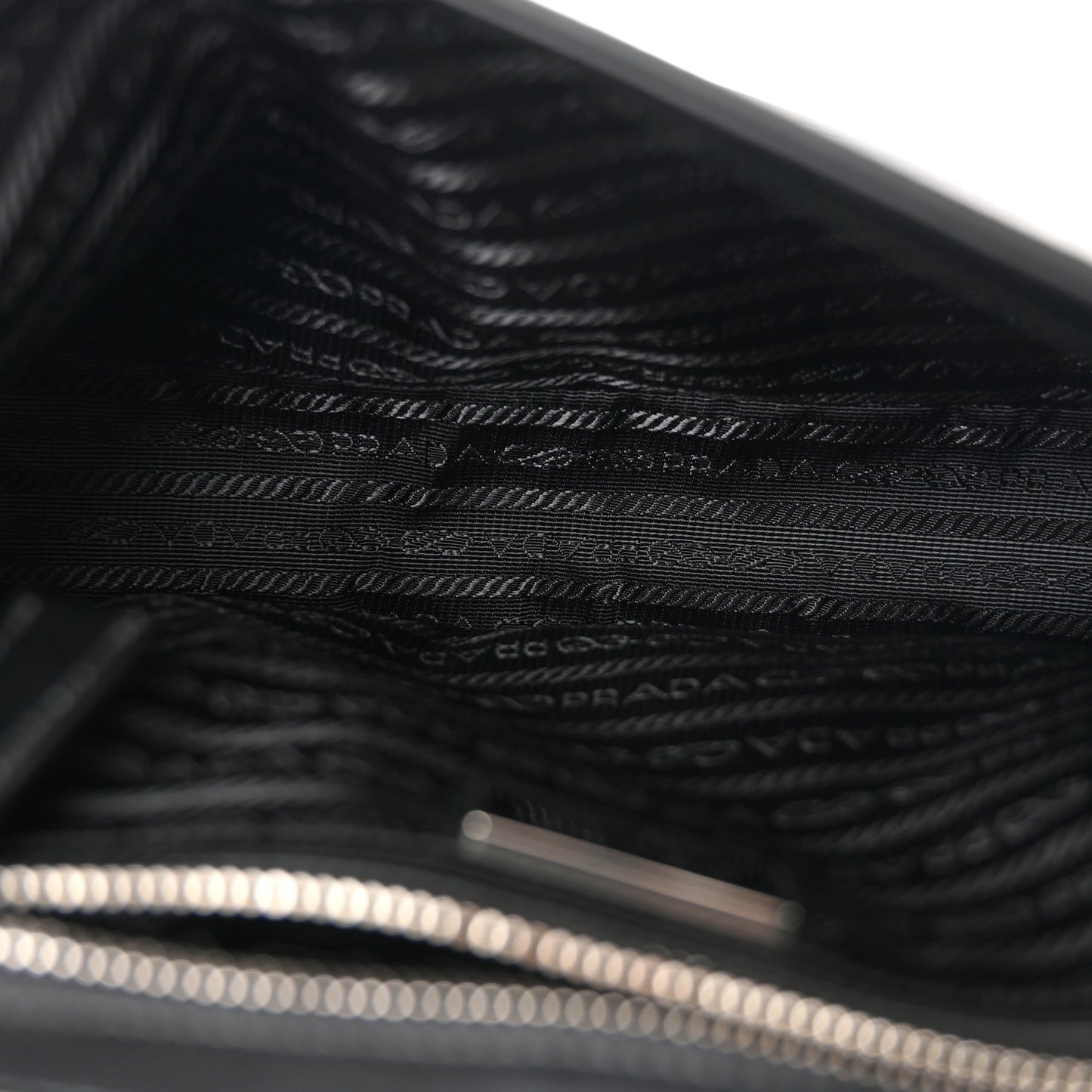 Saffiano Cuir Triangle Logo Embossed Flap Crossbody Black