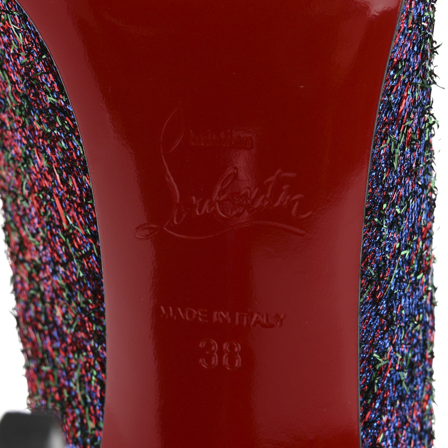 Christian Louboutin Starlight Lurex Hot Chick 100 Pumps 38 Multicolor By Night 8 of 9