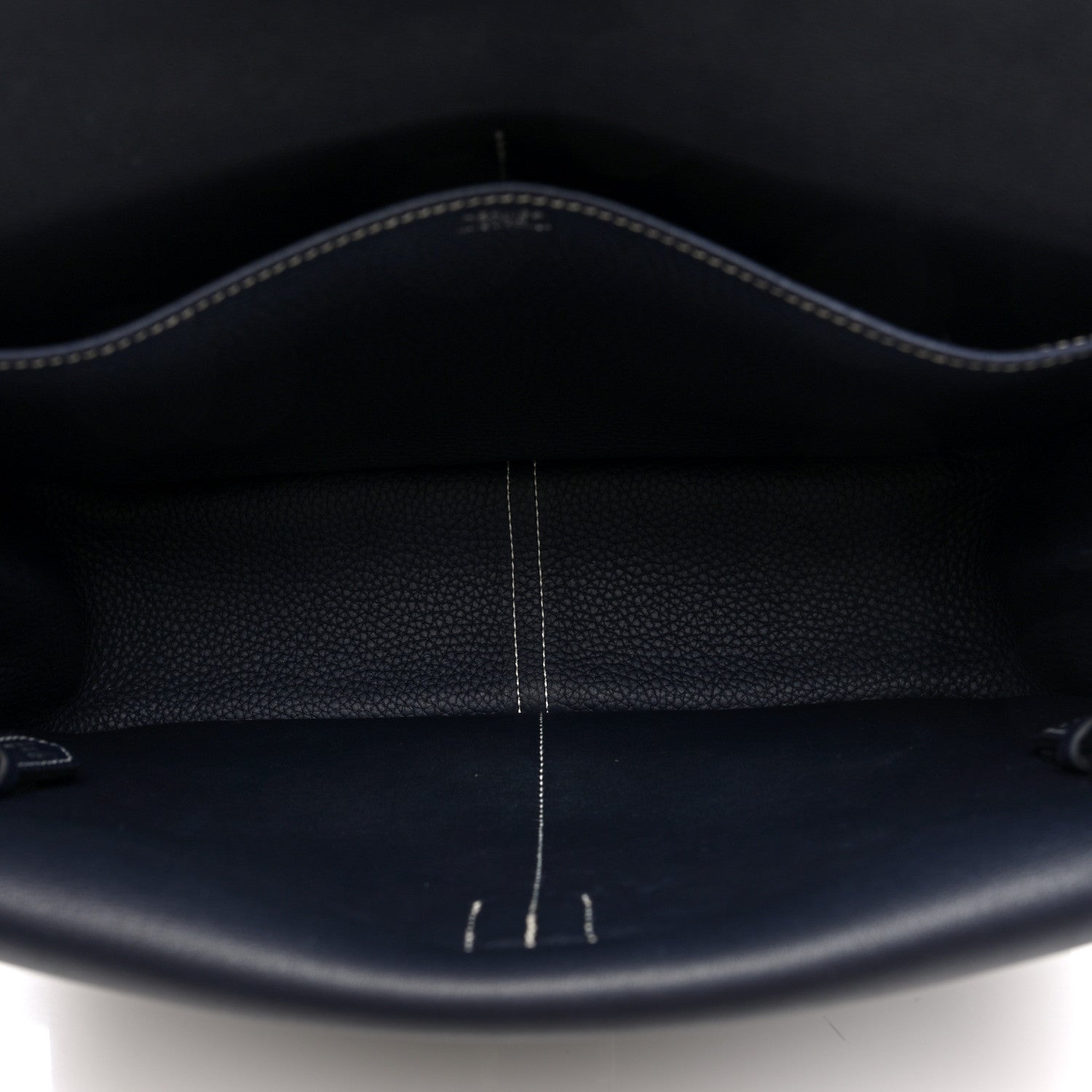 Hermes Taurillon Clemence Halzan 31 GM Bleu Saphir 5 of 10