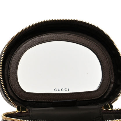 Gucci GG Supreme Monogram Textured Calfskin Web Ophidia Vanity Cosmetic Case Beige Ebony New Acero 5 of 11