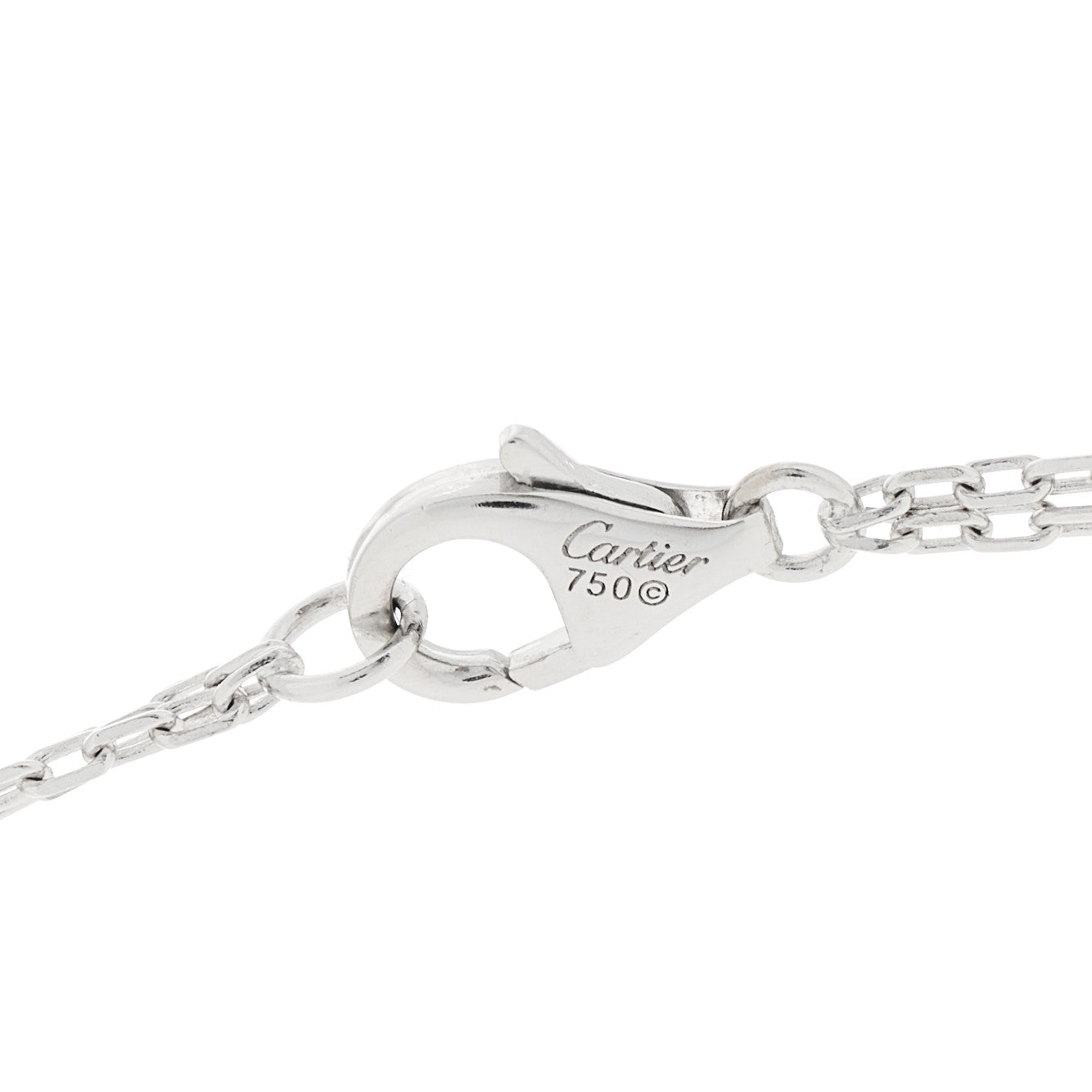 Cartier 18K White Gold 2 Diamond LOVE Necklace 4 of 4
