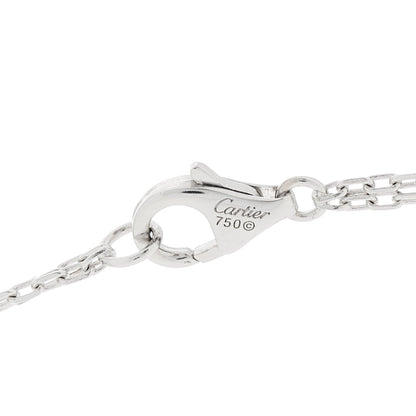 Cartier 18K White Gold 2 Diamond LOVE Necklace 4 of 4