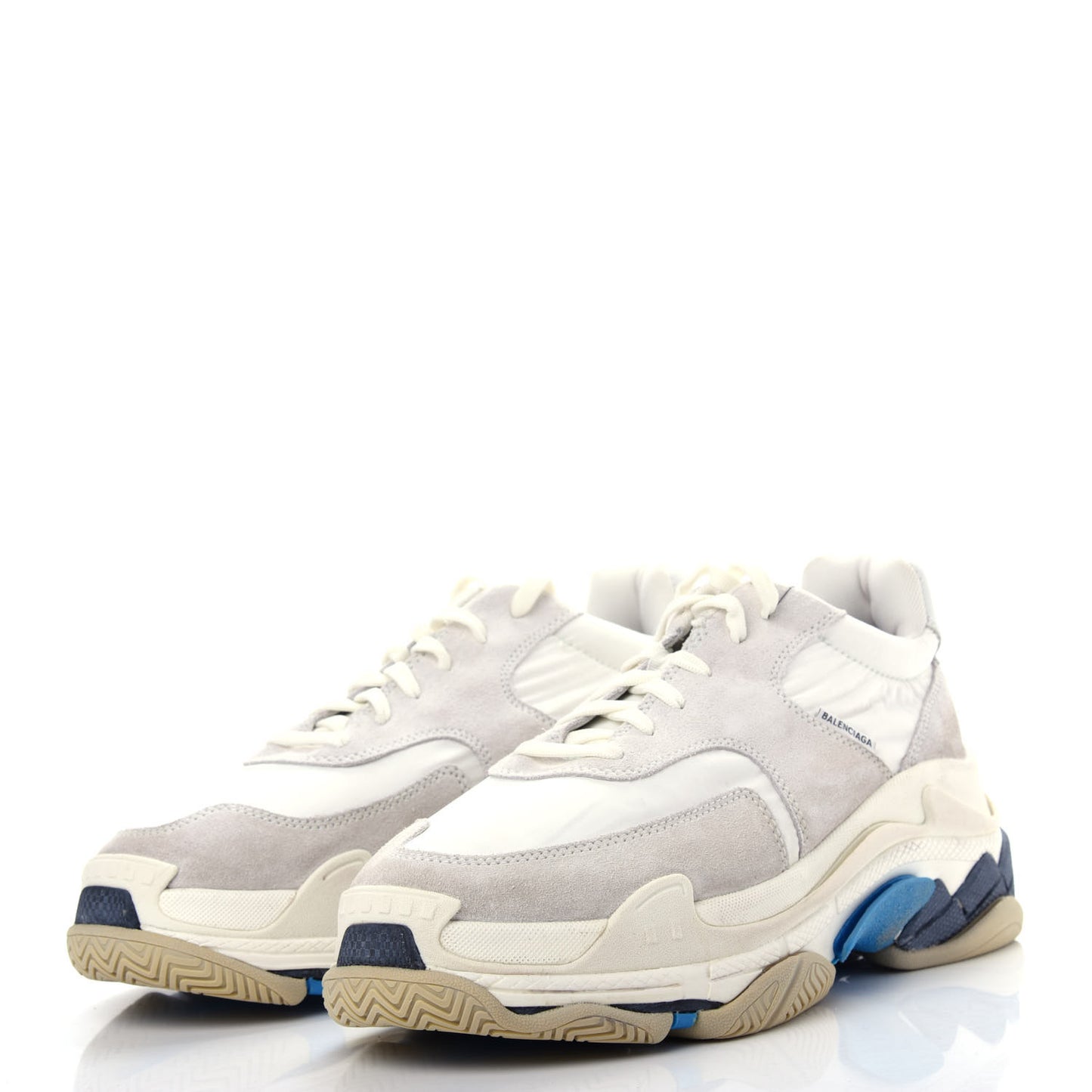 Nylon Suede Womens Triple S 2.0 Sneakers 42 Blue Multicolor