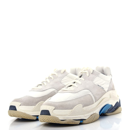 Balenciaga Nylon Suede Womens Triple S 2.0 Sneakers 42 Blue Multicolor 3 of 11