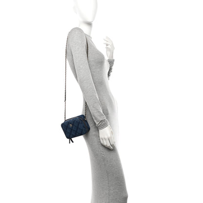 Chanel Printed Denim CC Camera Case Blue 2 of 10