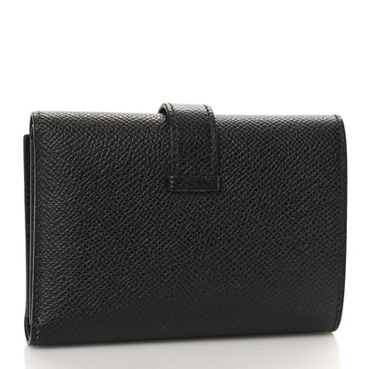Hermes Epsom Tri-Fold Compact Bearn Wallet Black 3 of 8