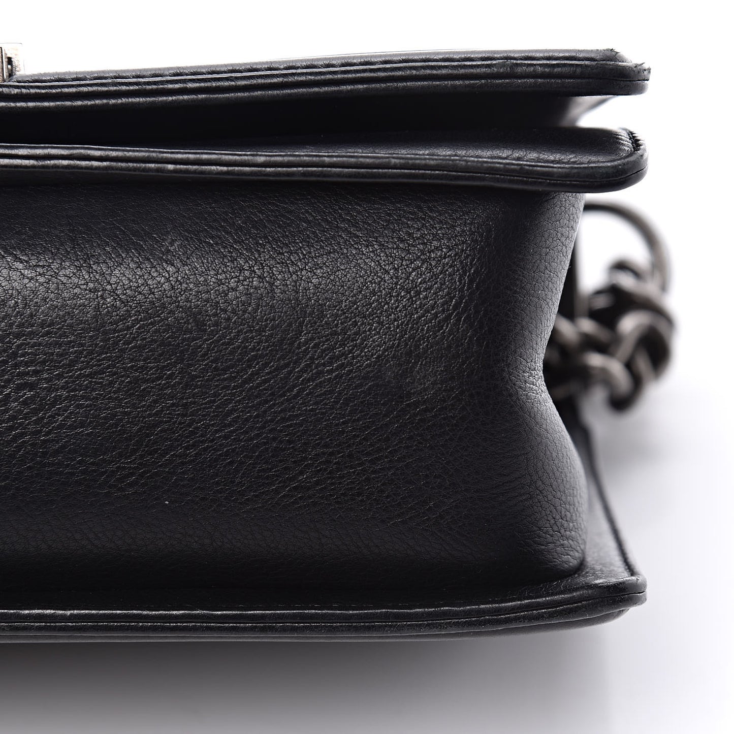 Calfskin Quilted Medium Boy Flap Black