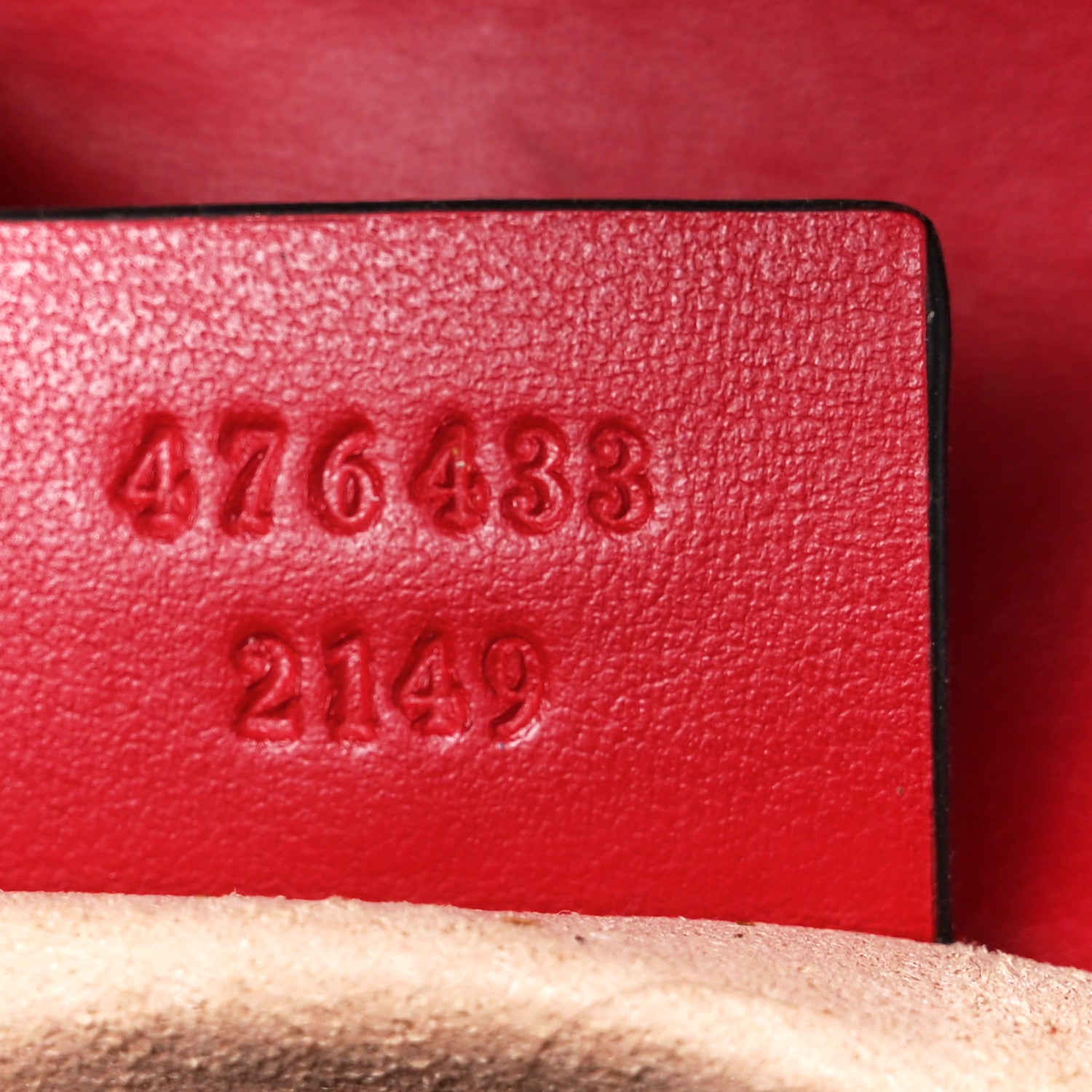 Gucci Calfskin Matelasse Super Mini GG Marmont Shoulder Bag Hibiscus Red 7 of 14