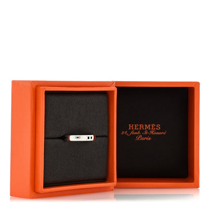 Hermes 18K White Gold Ever Herakles Wedding Band Ring 59 8.75 5 of 5