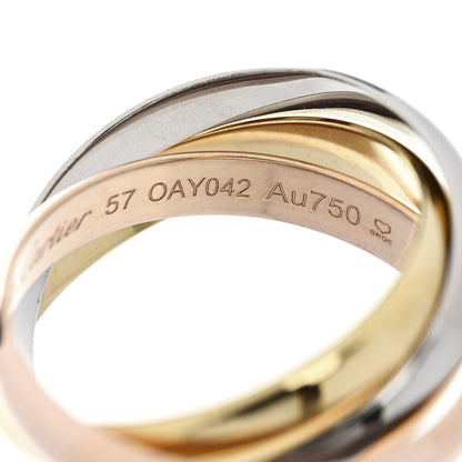 Cartier 18K Pink Yellow White Gold Classic Trinity Ring 57 8 5 of 6