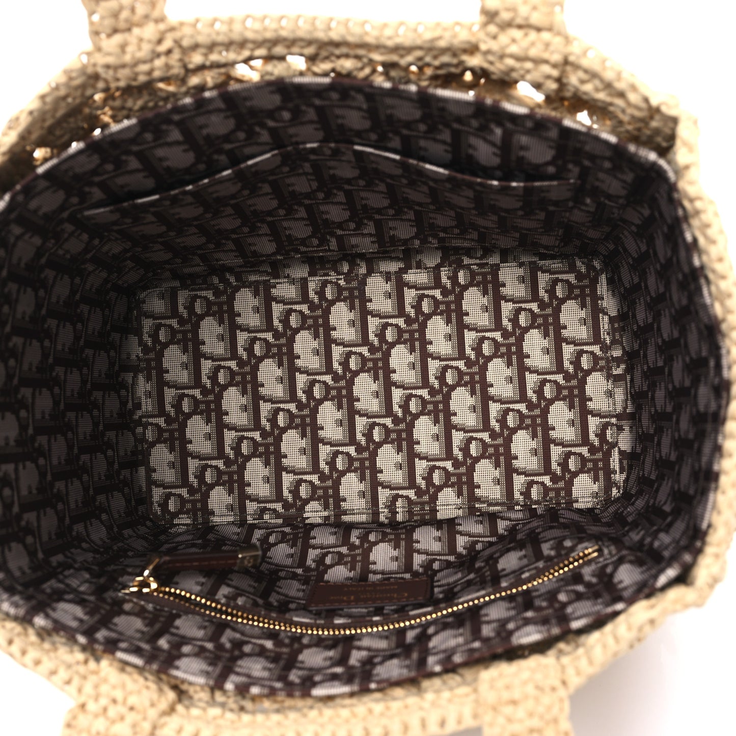Woven Raffia Floral Embellished Small Book Tote Natural