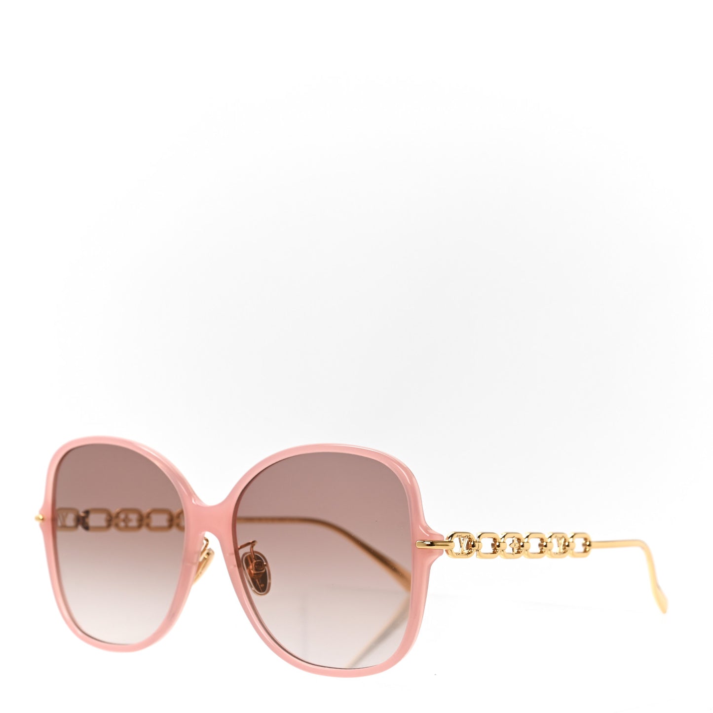Metal My LV Chain Two Square Sunglasses Z1940U Pink