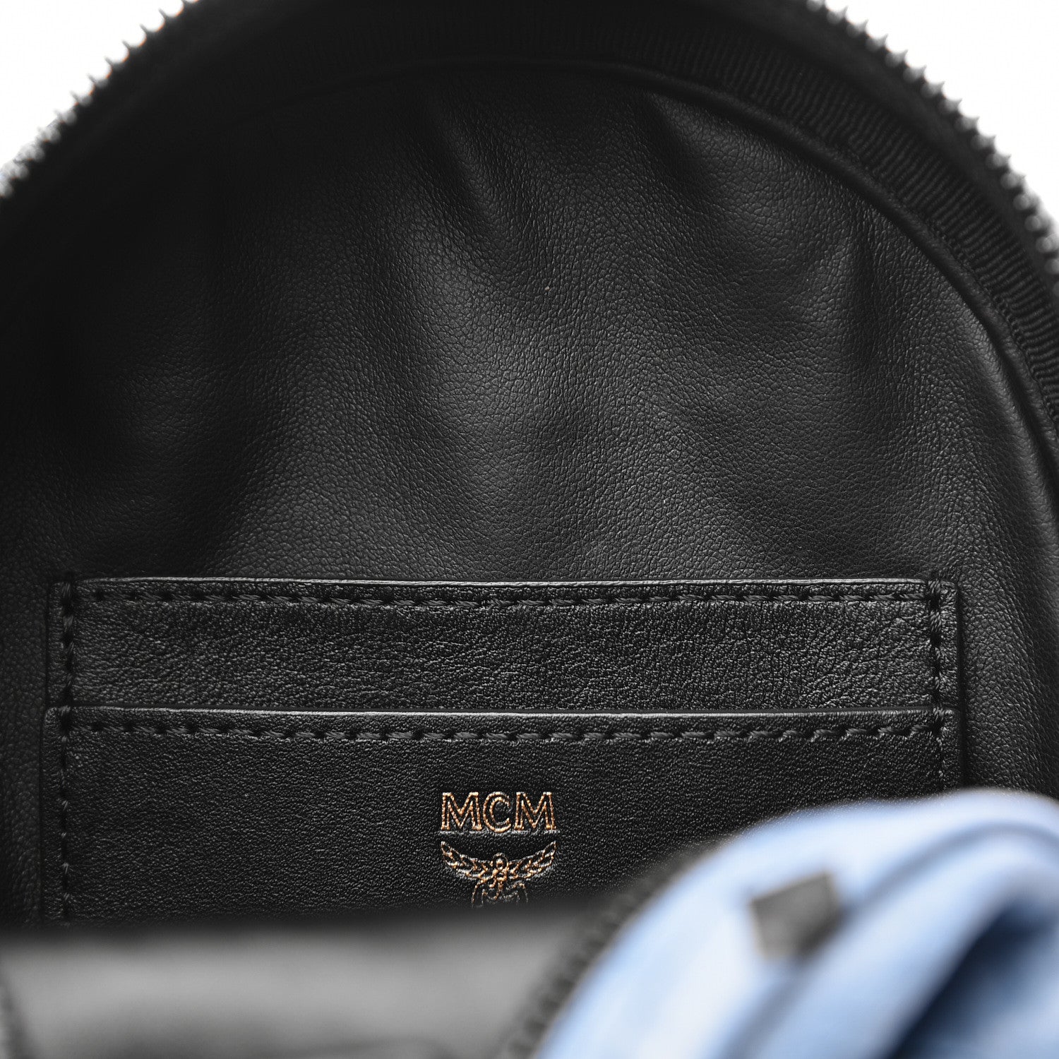 MCM Visetos Side Stud X-Mini Stark Bebe Boo Backpack Blue 10 of 10