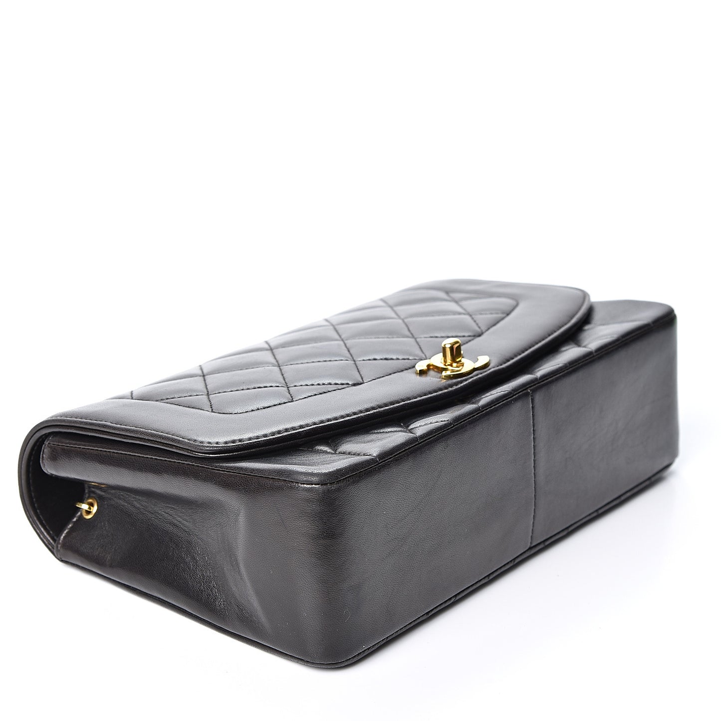 Lambskin Quilted Medium Single Flap Black