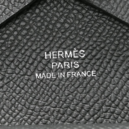 Hermes Epsom Calvi Duo Card Case Black 6 of 8