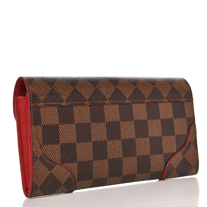 Louis Vuitton Damier Ebene Caissa Wallet Cherry 3 of 10