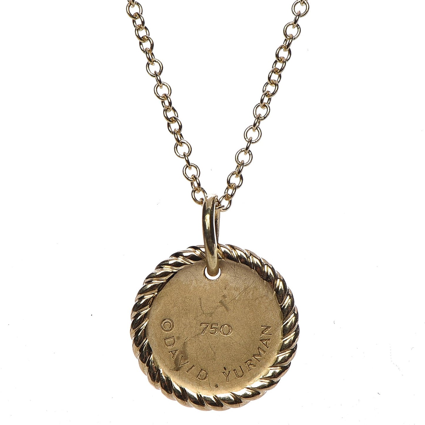 18K Yellow Gold Blue Sapphire Diamond Evil Eye Necklace
