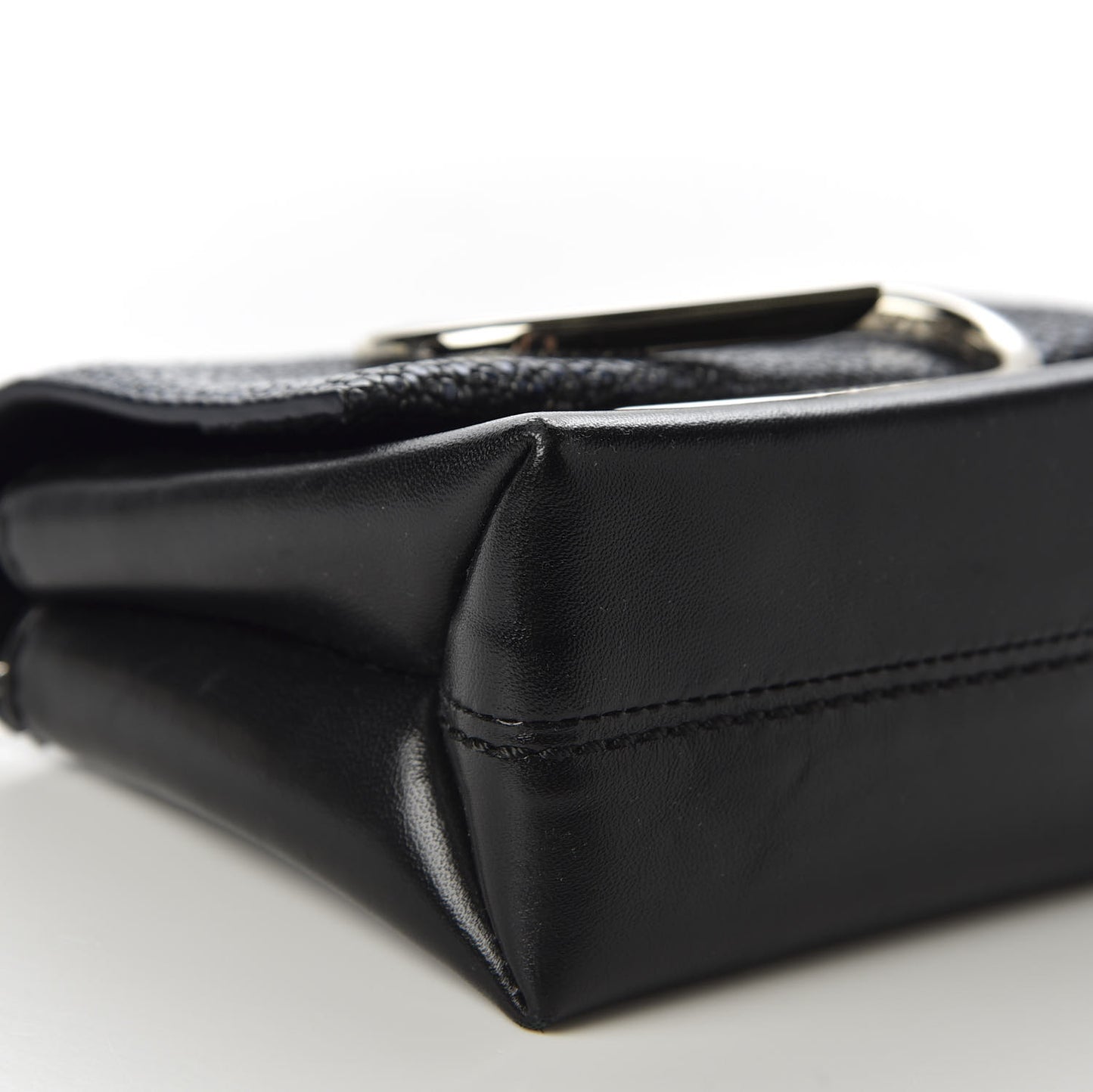 3.1 Calfskin Stingray Embossed Micro Alix Crossbody Bag Black