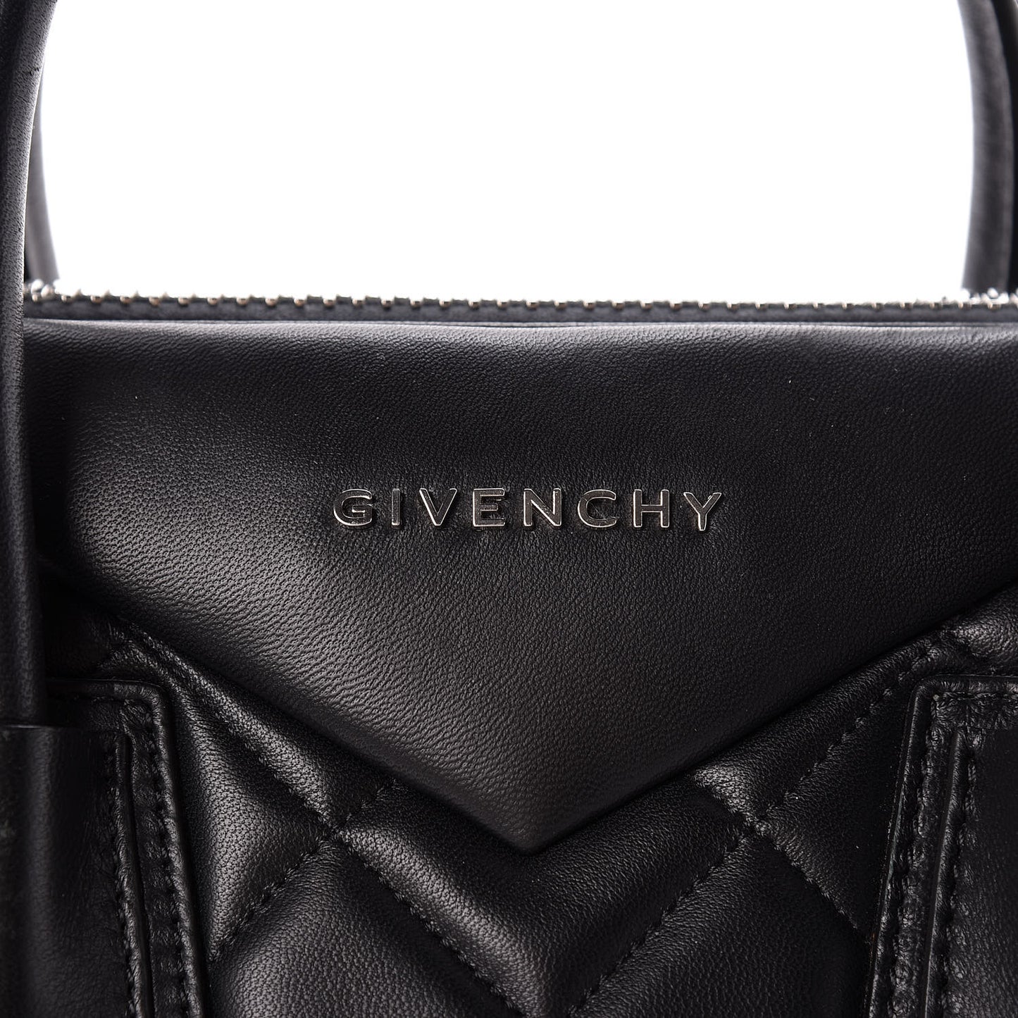 Sugar Goatskin Lambskin Diamond Quilted Medium Antigona Black