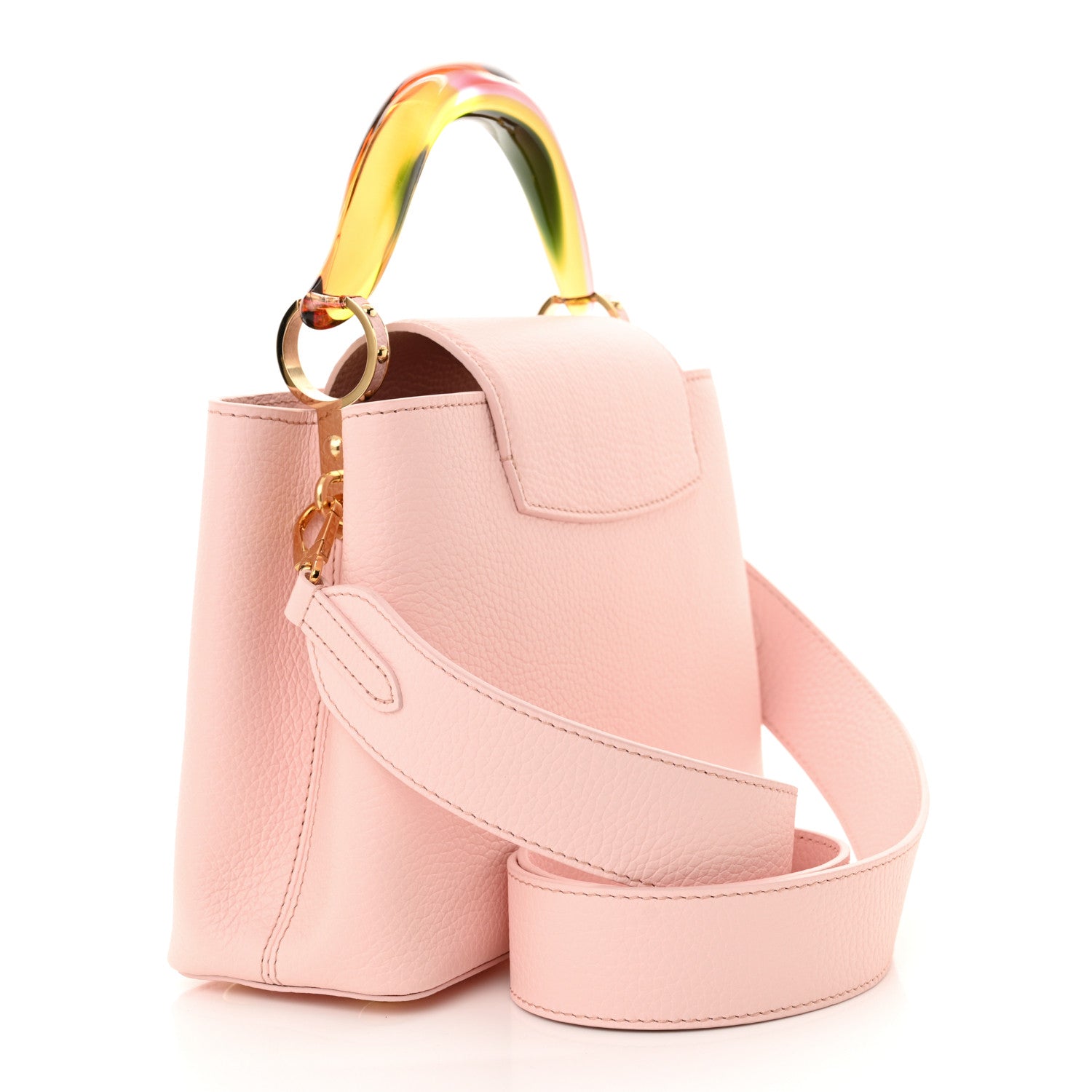 Louis Vuitton Taurillon Resin Murano Capucines BB Rose Jasmin 3 of 10
