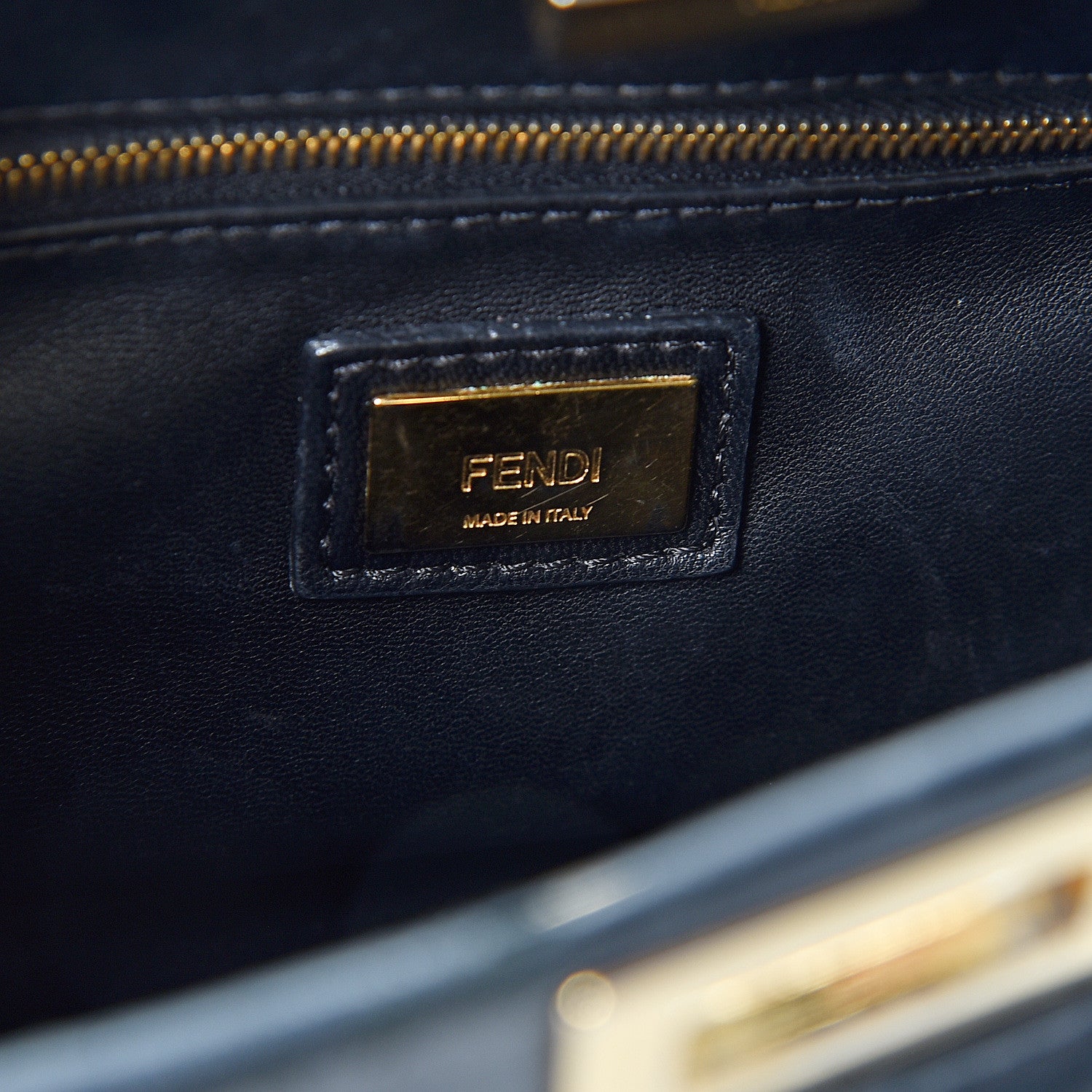 Fendi Nappa Mini Peekaboo Iconic Satchel Black 6 of 16