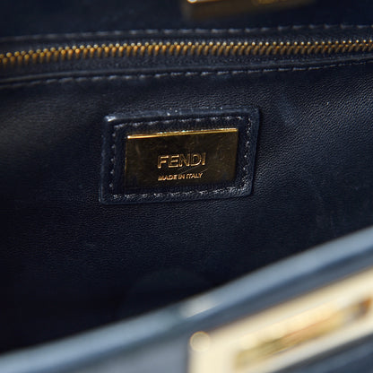 Fendi Nappa Mini Peekaboo Iconic Satchel Black 6 of 16