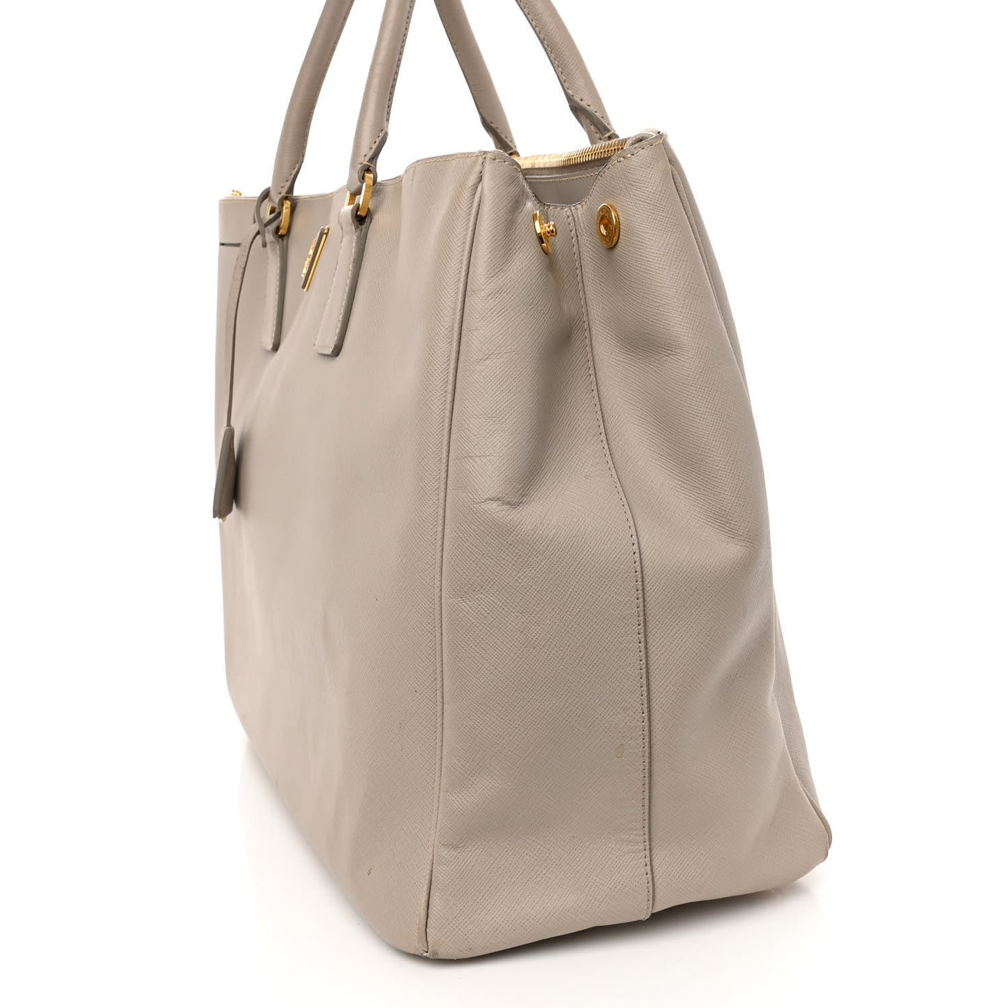 Saffiano Lux Extra Large Galleria Double Zip Tote Pomice