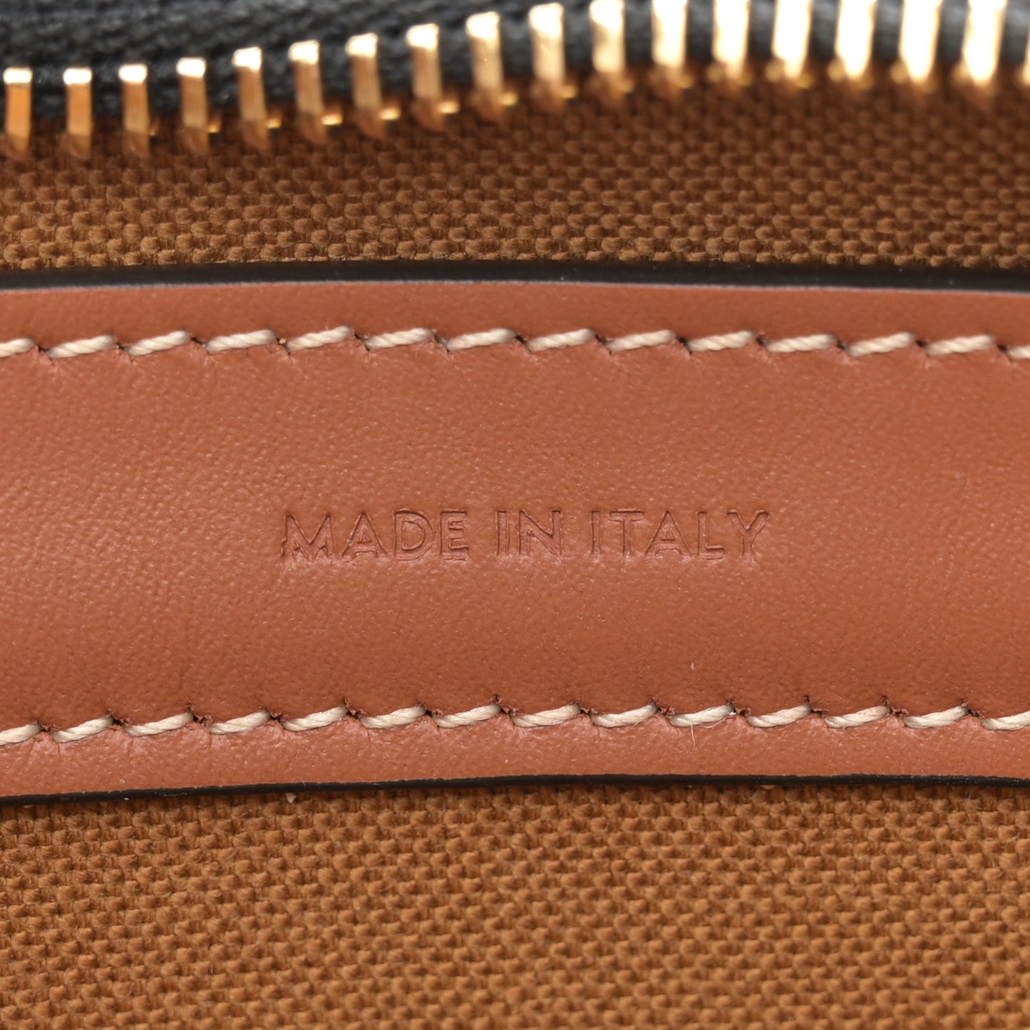 Triomphe Canvas Calfskin Ava Shoulder Bag Tan