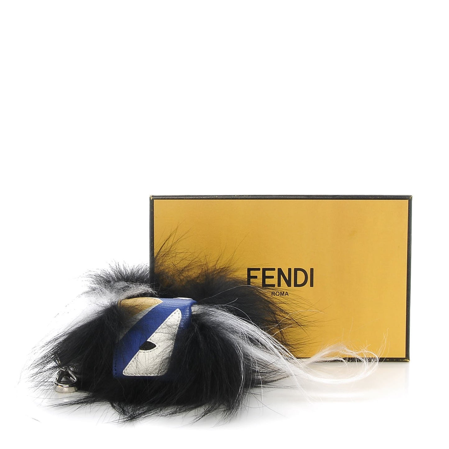 Fox Fur Vitello Monster Bag Bug Charm Ocean Multicolor
