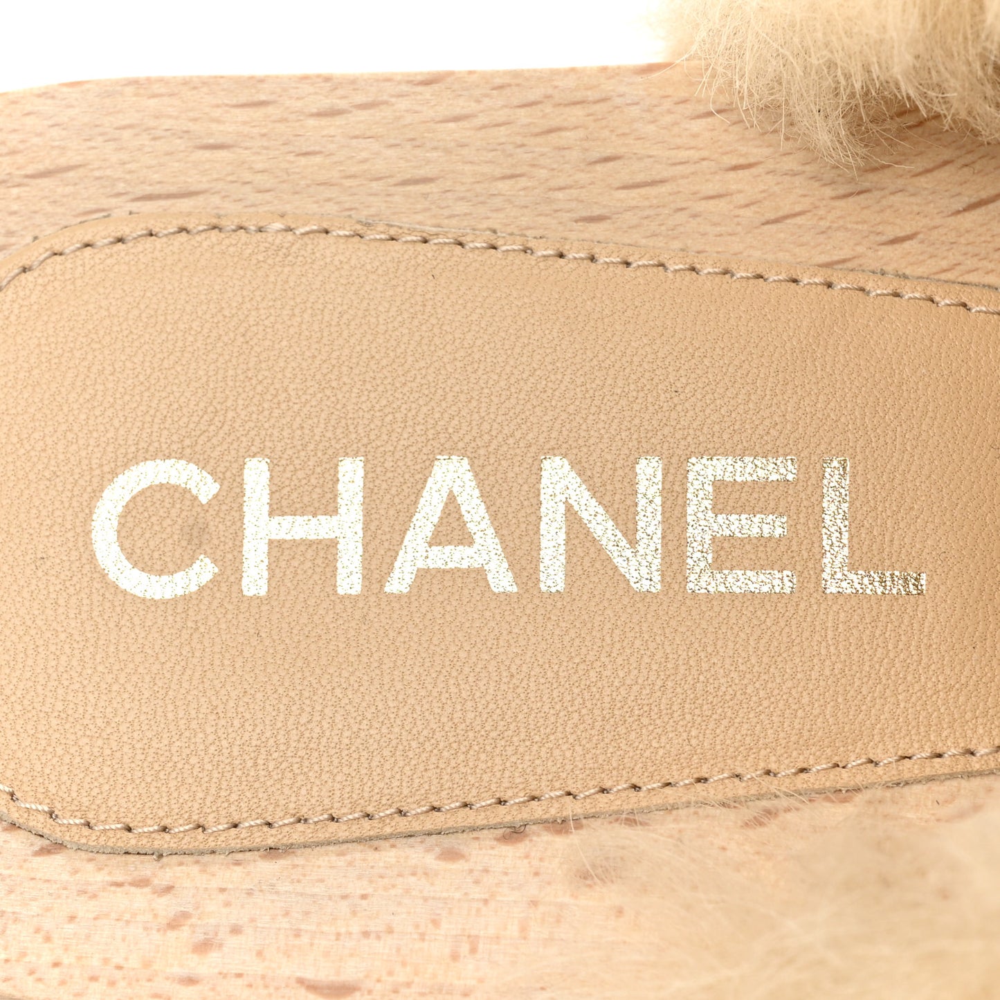 Shearling Lambskin Clogs 40 Beige