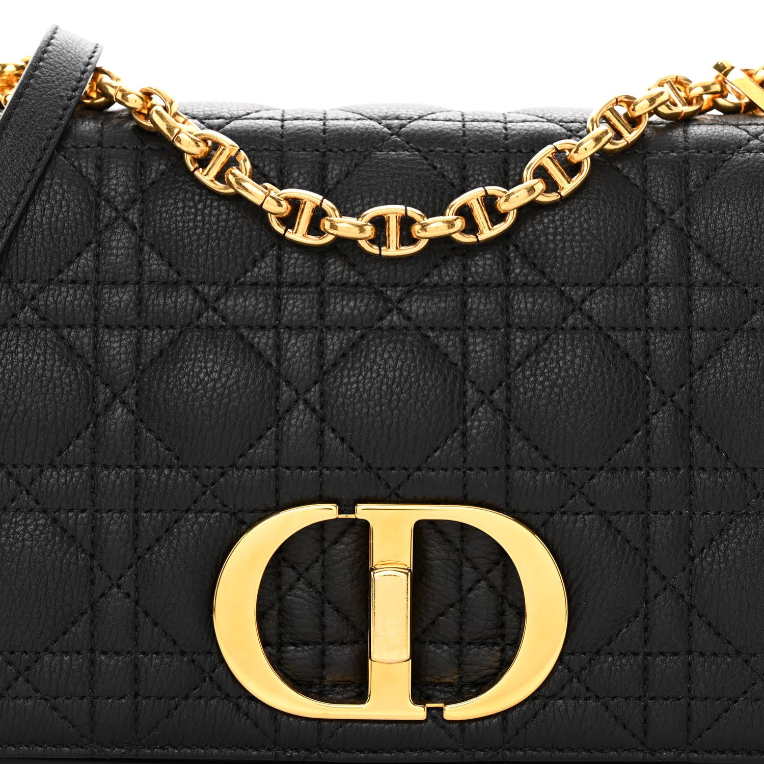 Christian Dior Calfskin Cannage Medium Caro Bag Black 8 of 10