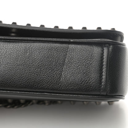 Prada Glace Calfskin Studded Crossbody Black 12 of 12