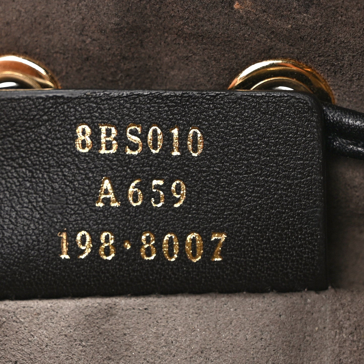 Vitello Liberty F is Fendi Bi-Color FF 1974 Embossed Mini Mon Tresor Bucket Bag Maya Black