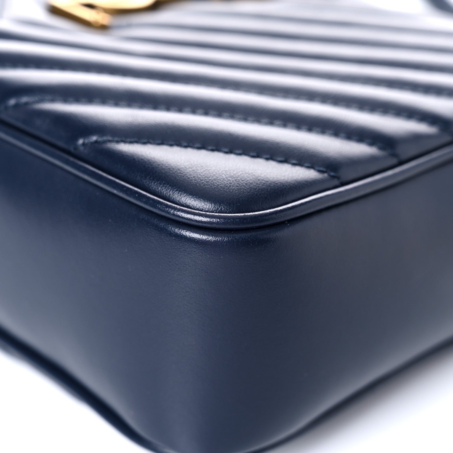 Saint Laurent Calfskin Matelasse Monogram Lou Camera Bag Deep Marine 8 of 11