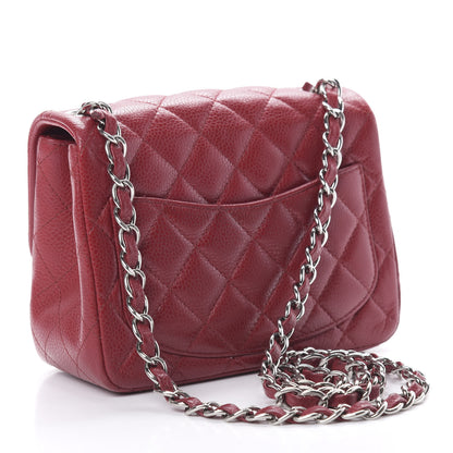 Chanel Caviar Quilted Mini Square Flap Red 3 of 10