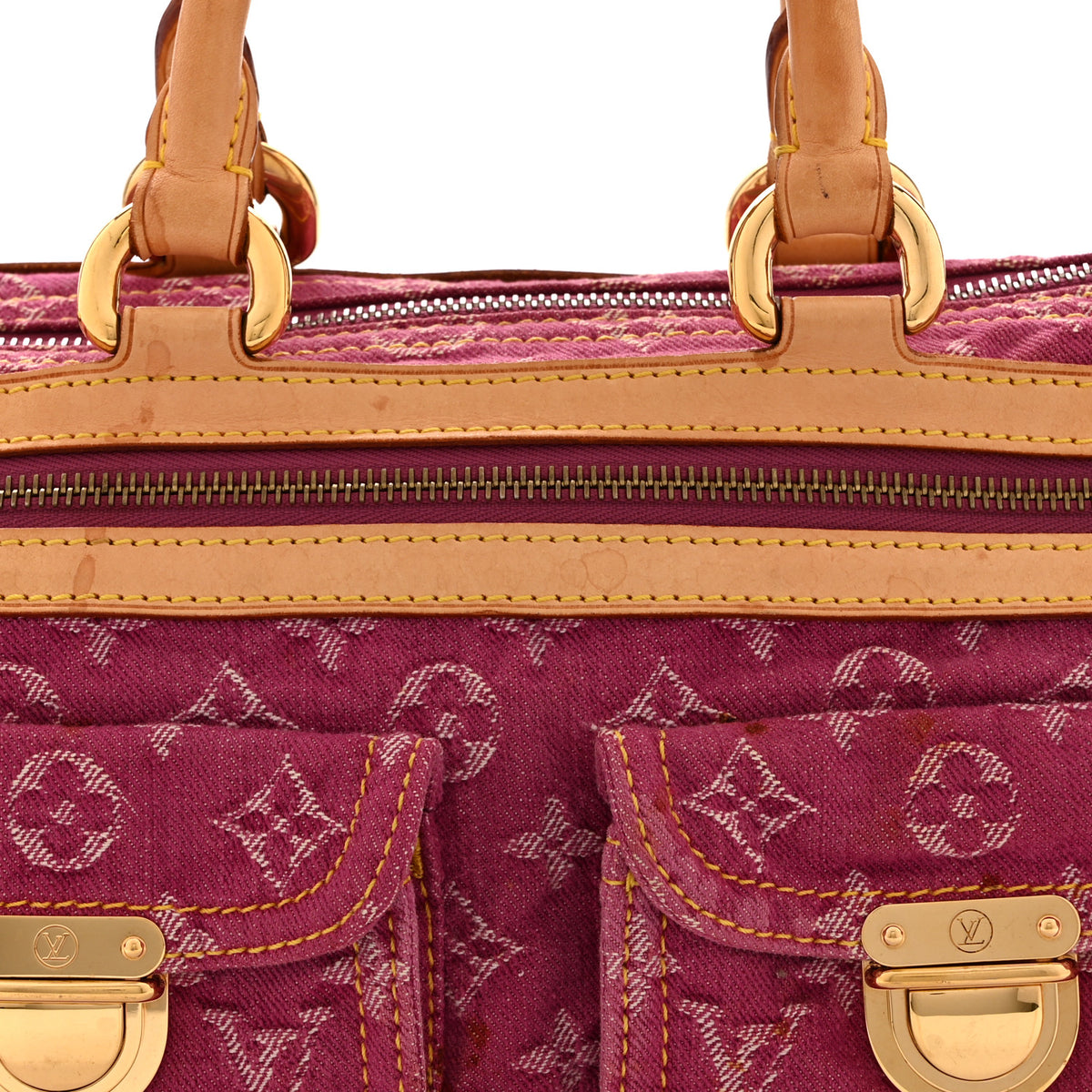 Louis Vuitton Monogram Denim Neo Speedy Fuchsia 8 of 14