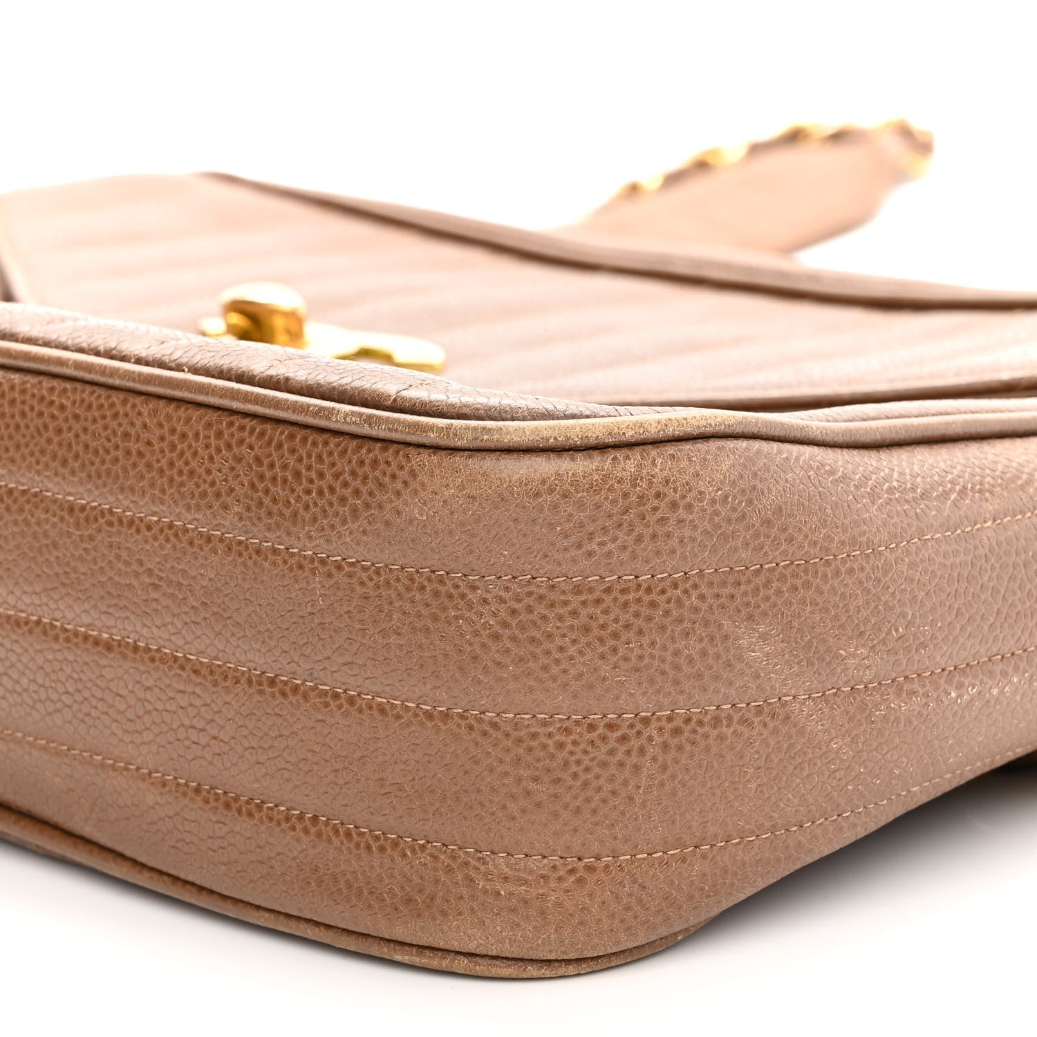 Chanel Caviar Vertical Quilt Camera Bag Brown 10 of 12