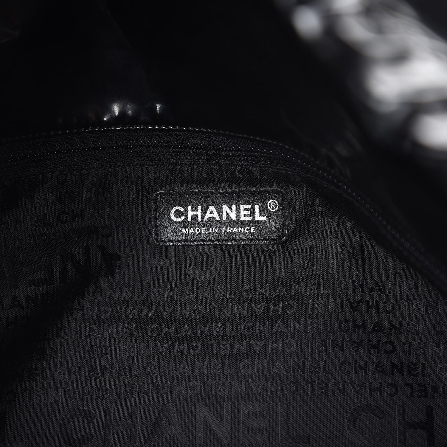 Chanel Vinyl XL Coco Cabas Black 7 of 8