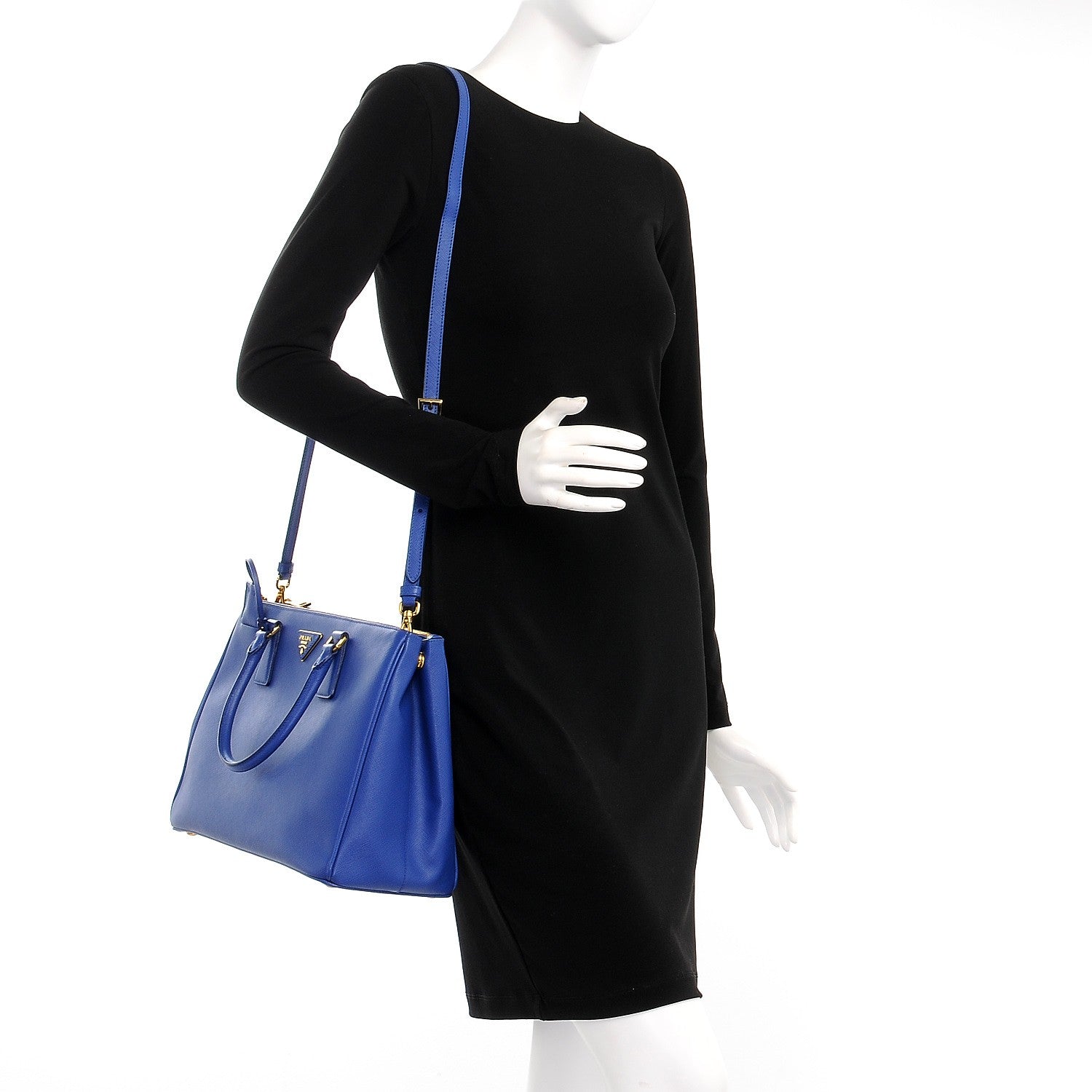 Prada Saffiano Medium Galleria Double Zip Tote Royal 2 of 10