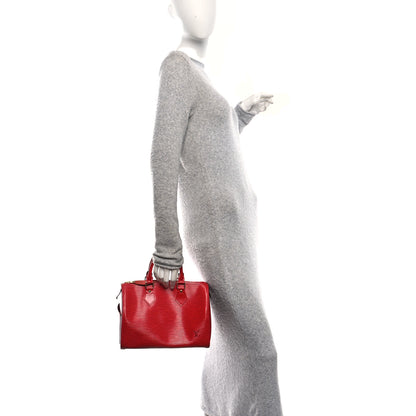 Louis Vuitton Epi Speedy 25 Castillan Red 2 of 9