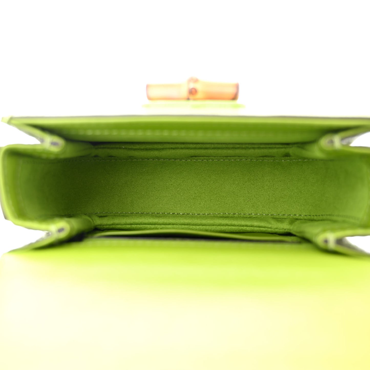 Moire Fabric Calfskin Rhinestone Monogram Monochrome Lizard Embossed Mini Bamboo 1947 Top Handle Chain Bag Green