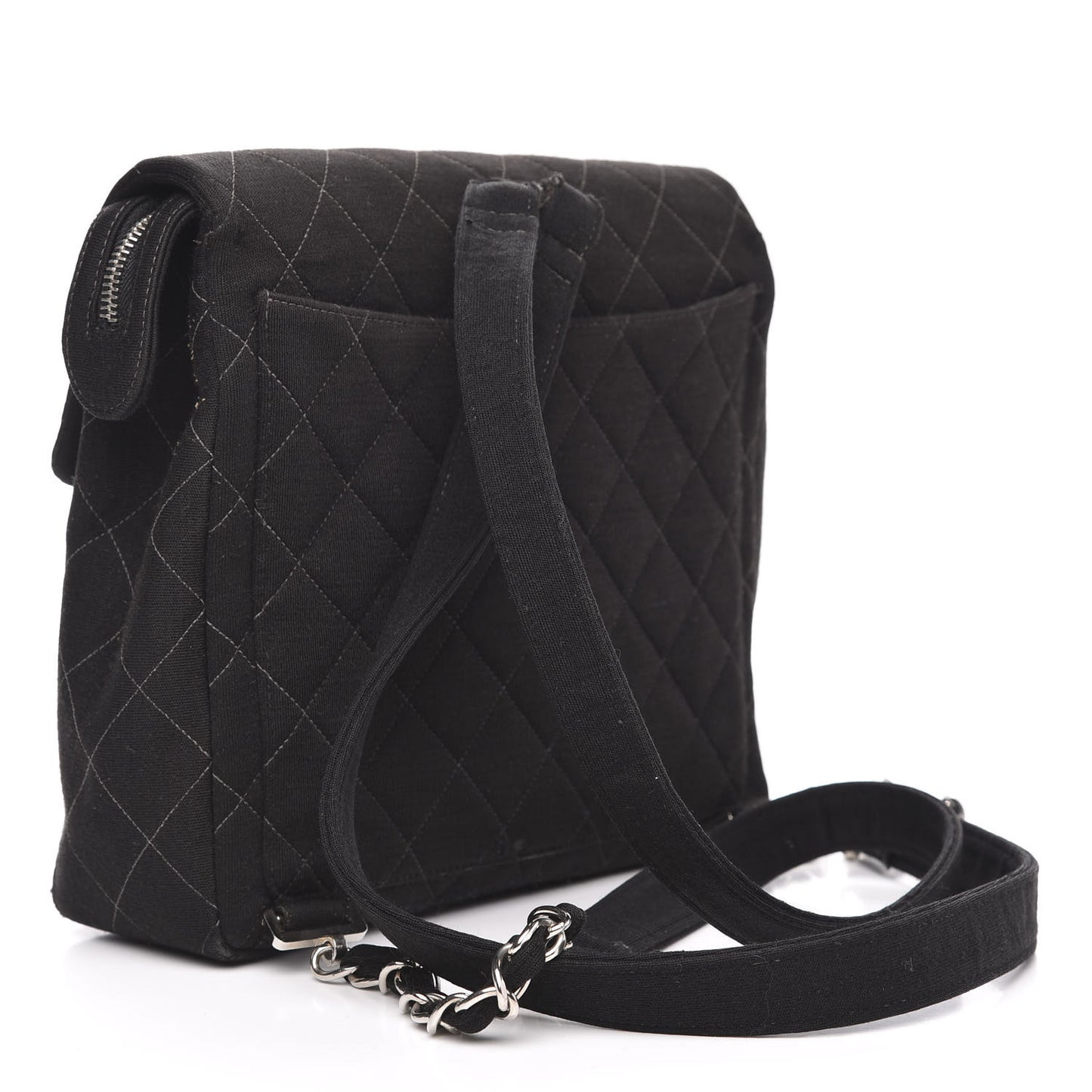 Jersey Quilted Backpack Black