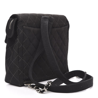 Chanel Jersey Quilted Backpack Black 2 of 14