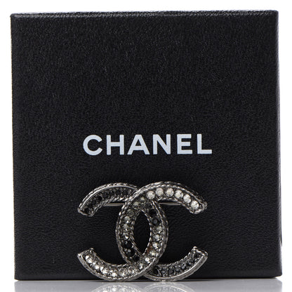 Chanel Ruthenium Crystal CC Brooch Black 5 of 5