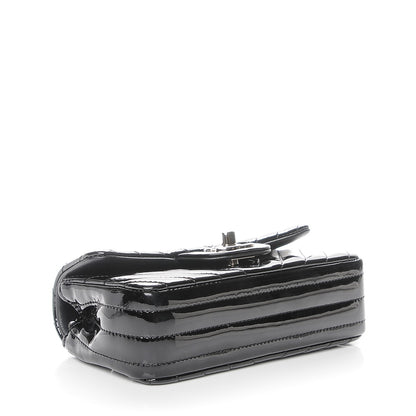 Chanel Patent Calfskin Chevron Quilted Extra Mini Flap Black 4 of 8