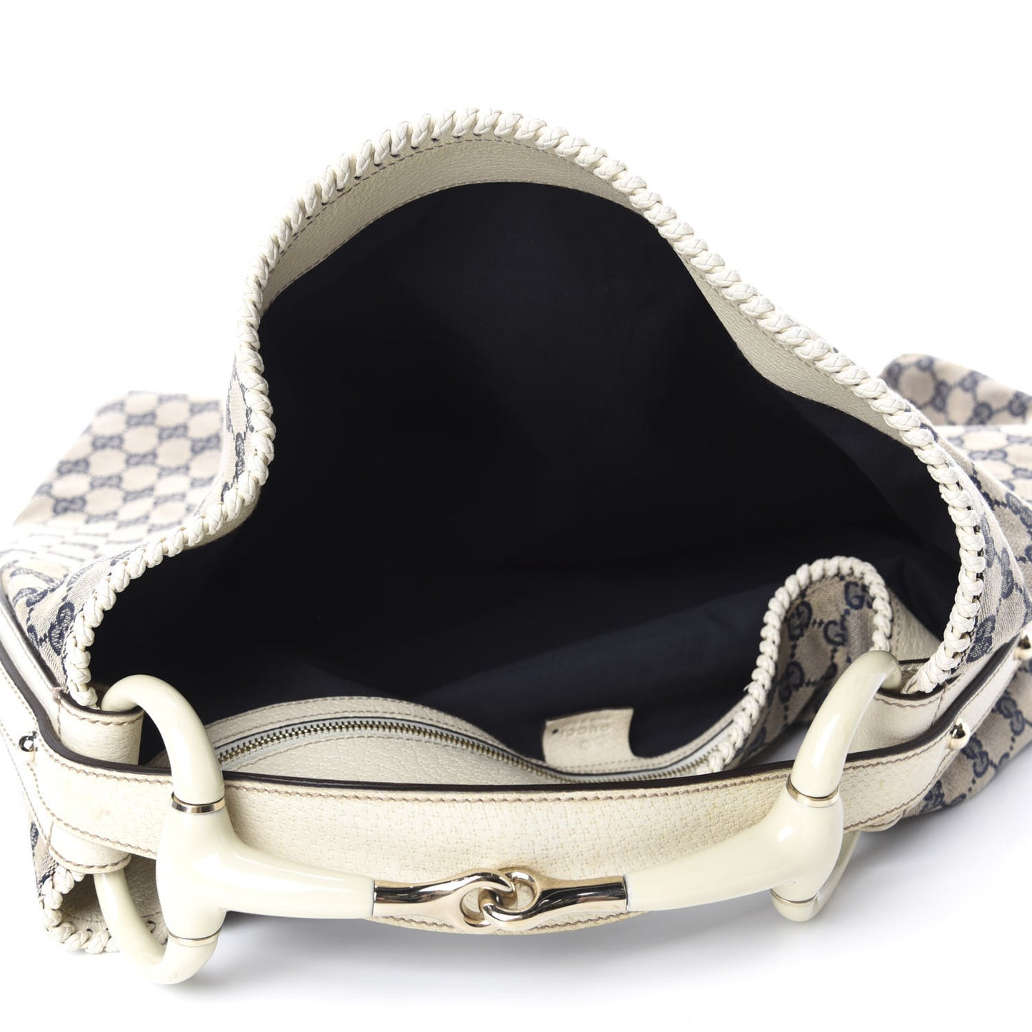 Monogram Large Horsebit Chain Hobo Navy