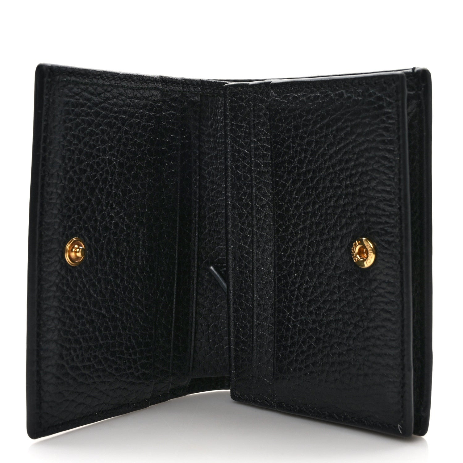 Gucci Dollar Calfskin GG Supreme Monogram GG Marmont Card Case Black Beige Ebony 5 of 8